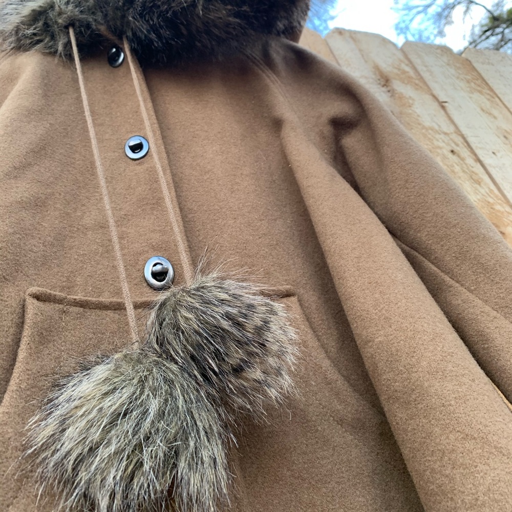 Large Guess Fur Lined Winter Coat